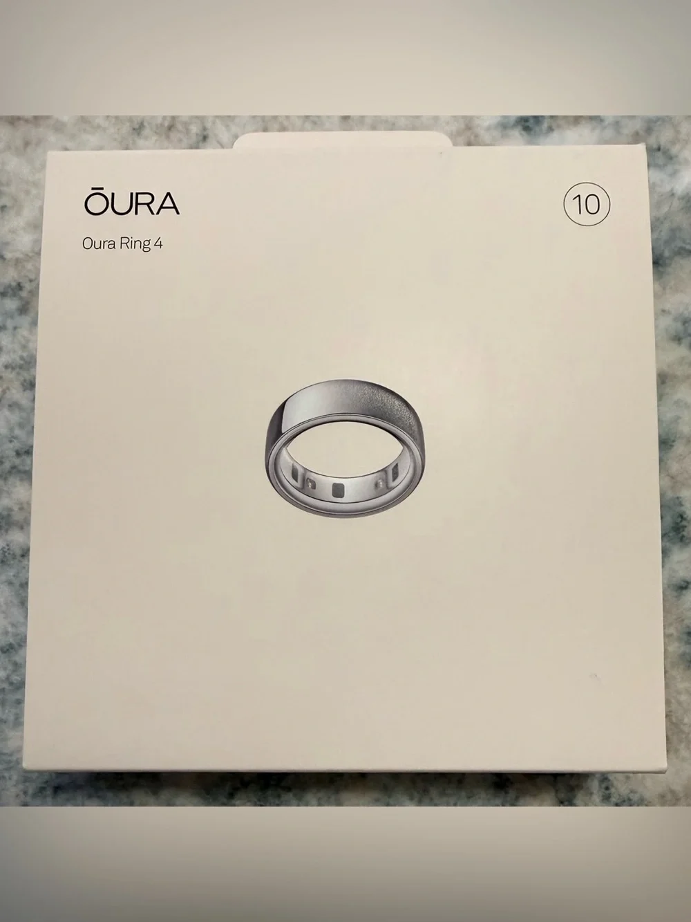 Oura Ring 4 Smart Ring in Silver Tone, Size 10, Factory Sealed